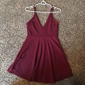 Tobi red wine dress